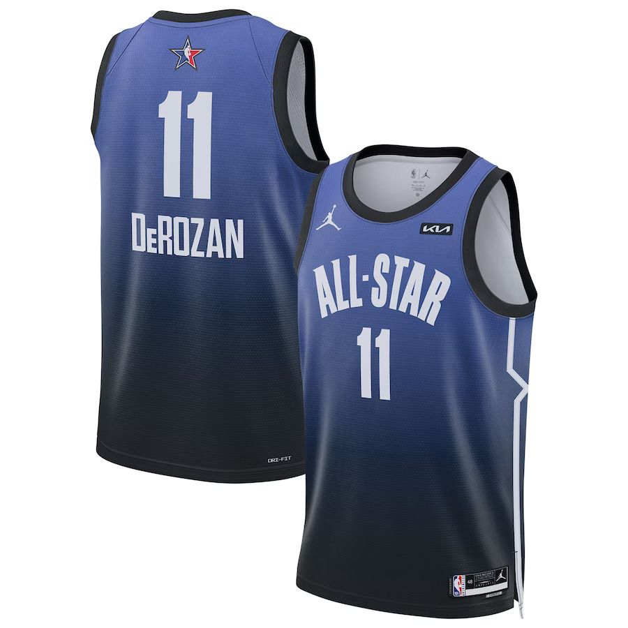 Men Chicago Bulls #11 DeMar DeRozan Jordan Brand Blue 2023 NBA All-Star Game Swingman Jersey